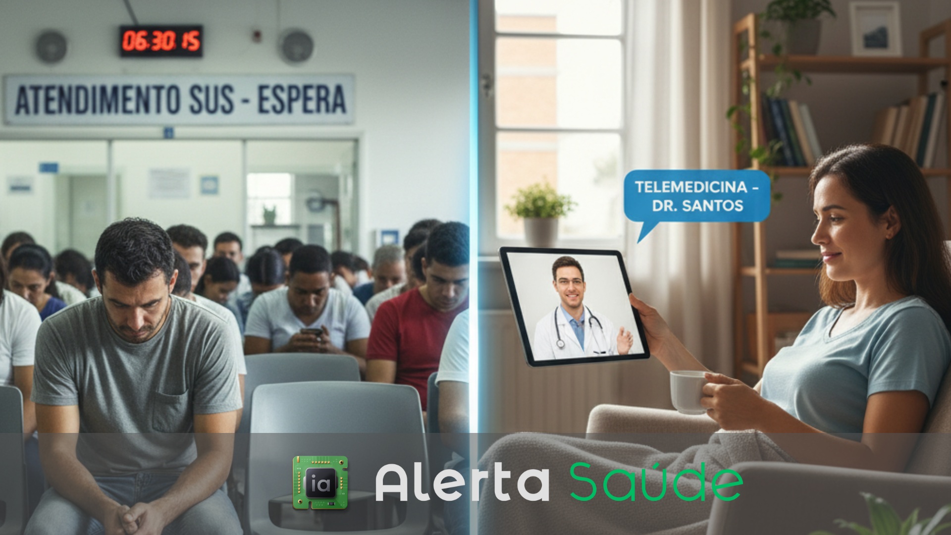 Pessoa em casa falando com médico por videochamada no celular, ambiente claro e acolhedor